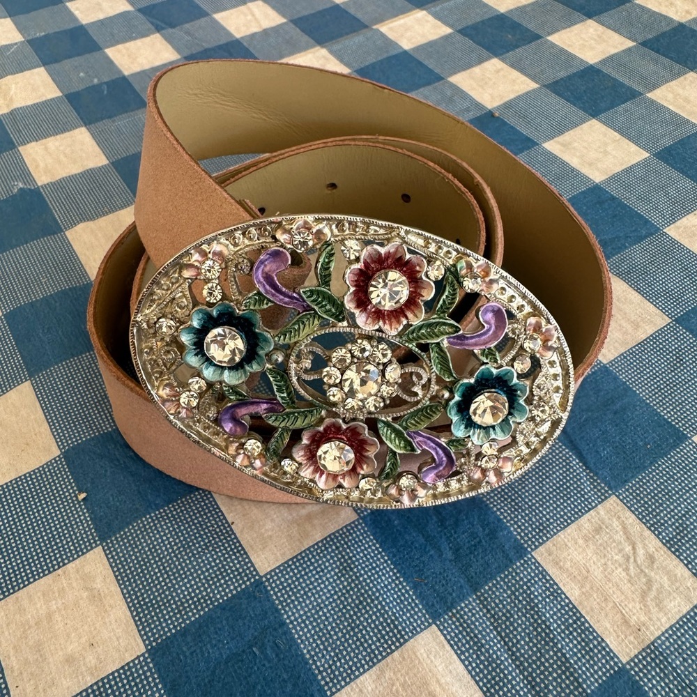 Jane Norman Belt with Super Blinged-out Buckle